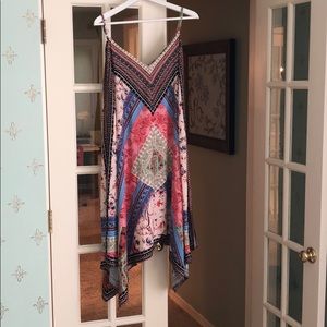 Scarf Print Spaghetti Strap Dress